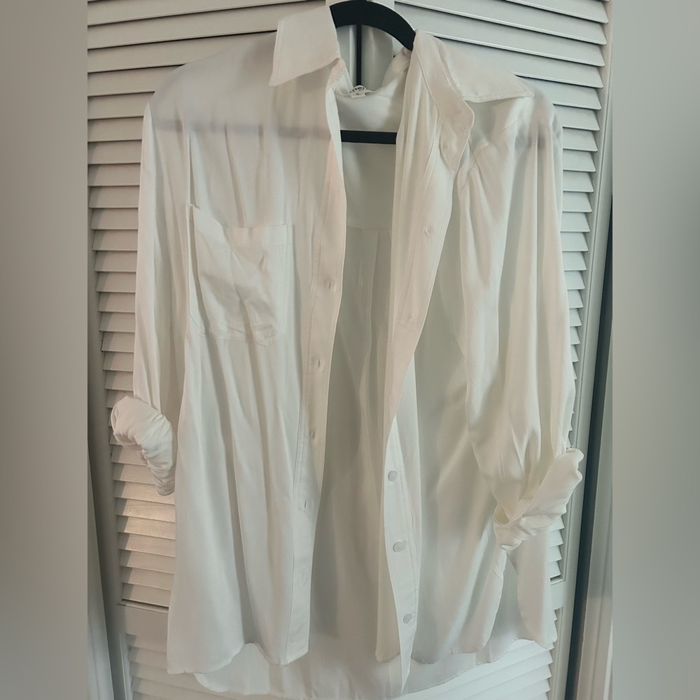 Classic White Button-Up Shirt